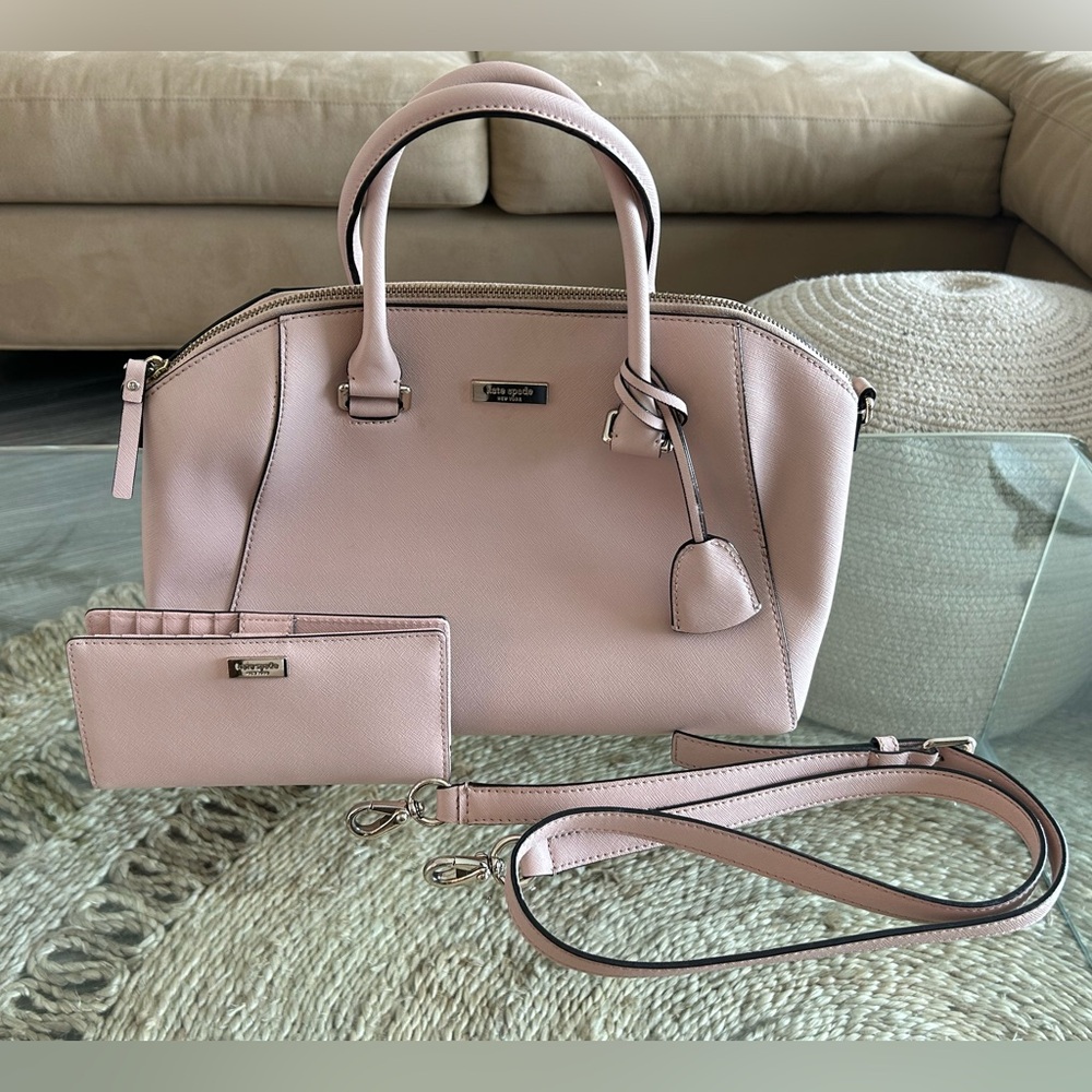 Kate Spade light pink Pippa Handbag AND matching Wallet.